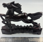 Vintage Hand Carved Chinese Boxwood  horse Galloping Alone  In Original Box Wow 