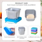 Stainless Steel Snack Containers Small Metal Food Storage Set 6 Pack New