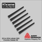 Chrome Delete Fitting Infiniti Q50 Sedan Door Handles  6 Pcs  Glossy Black