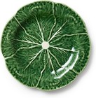 Le Jardin Cabbage 3d Dinner Plates  Set Of Four - Sculpted Green Stoneware