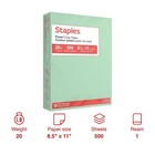Staples Pastel Colored Copy Paper 8 1 2  X 11  Green 500 ream  14781 