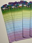 Vintage Lisa Frank Raccoon Family Rainbow Lined Stationery Paper Lot 6 Sheets