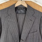 Vtg Southwick Suit Mens 38r Gray Pinstripe 2 Button 100  Wool Pants 34x27 Flat