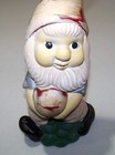 Vintage Garden Gnome Hand Painted Ceramic Figure 12   h