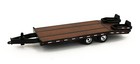 Dcp 1 64  black  Tandem Axle Beavertail Tag Trailer  diecast  Nib
