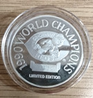 1990 World Series Champion Reds Limited Edition One Ounce Silver Coin  1684 Coa