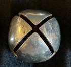 Vintage Lot Of 12 Silver Sleigh Bells   Great For Crafting  30mm   Nice   Thick