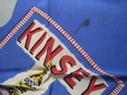 Kinsey Whiskey Graphic Novelty 1940s Advertising Scarf Vaudeville Theater Silk