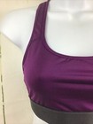 Victoria s Secret Sports Purple W gray Band Racerback Non Padded Sports Bra Sz m