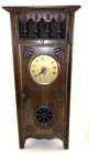 Folk Art Miniature Longcase grandfather Clock With Dresser Box   14 Inches