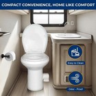Serenelife Portable Gravity Flush Toilet High Profile With Foot Pedal Operation
