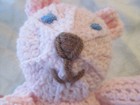 New so Soft Cuddly Pink Teddy Bear Handmade Crocheted Stuffed Homemade Baby Toy