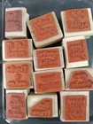 Stampin  Up   Tiny Talk Sayings quotes Wood Rubber Stamp Set 12  2004 