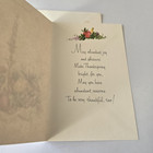 Vintage Thanksgiving Card Purple Candle Harvest Fruit Abundant Joy And Pleasure