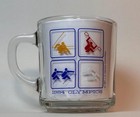 Vintage Mcdonald s Glass Mug For The 1984 Olympics In Los Angeles
