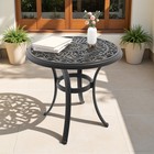 26 77-inch Cast Aluminum Patio Dining Table With Black Frame And Umbrella Hole