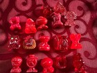 Crazy Bones Crazybones Gogos Red Figure Figurine 90   s Vintage Toy Lot Of 28