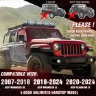 Roof Rack Cargo Basket For 07-24 Jeep Wrangler Jk Jl Unlimited  gladiator Jt 4dr