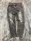 Men s Gray Distressed Skinny Slim Fit Denim Jeans 30x32 5-pocket Tapered