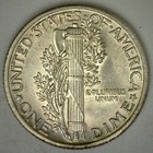 1936 Mercury Silver Dime Uncirculated 10c Lightly Toned Us 10 Cents