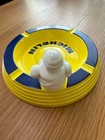 Michelin Bibendum Ceramic Ashtray With Figure Yellow   Blue