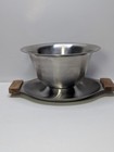 Vintage Mid Century Modern Aluminum Serving Bowl Tray Setwood Handles Danish   