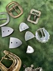 Large Lot Of Western Horse Halter Bridle Buckles And Findings Alpaca Silver Etc 