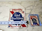 Vtg Large Original Pabst Blue Ribbon Beer Collectors  Back Patch Pair Milwaukee