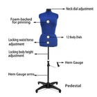 Blue 13 Dials Female Fabric Adjustable Mannequin Dress Form For Sewing  Manne   