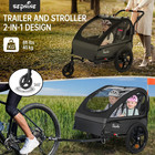 Sepnine Kids Bike Trailer  2 In1 Canopy Carrier Converts To Stroller Suitable Fo