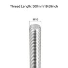 2 Pcs Fully Threaded Rod M10 X 500mm 1 5mm Pitch 304 Stainless Steel Right Hand