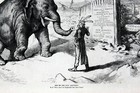 Authentic 1871 Wood Engraving Republican Elephant By Thomas Nast Rare 