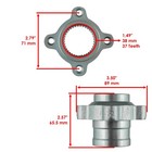 For Yamaha Raptor 700 Yfm700 2013-23 Rear Brake Disc Rotor Bracket Hub W  Bolts