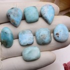 Cloudy Sky  8 Pcs Natural Larimar Top-grade 16mm-21mm Cabochon Loose Gemstones