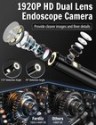 Dual Lens Endoscope Camera -1920p Hd Borescope With 8 Led Lights For Ios android