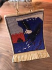 Large Native American Beaded Flat Bag Soaring Eagle  Riding Wave  Lightning Bolt