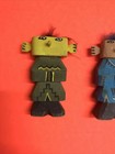 Vintage Kachina Native American Wood Painted Doll Lot Of 2