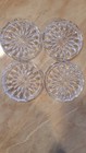 Set Of 4 Vintage Bavaria Lead Crystal Glass Starburst Coasters W Germany 3 1 2 