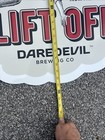 Daredevil Brewing Lift Off Ipa Beer Embossed Metal Sign Graphics Rare Sign