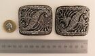 Fine Pair Of 18th C  French Bright-cut Steel Shoe Buckles  Wedding Or Film Prop 