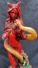 Santeria Vodou Curanderismo Folk Saint Lilith With Apple   Snake Altar Statue