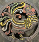 Vintage Cast Iron Wilton Trivet Rooster Pennsylvania Dutch Folkart 12x7 5 Paint