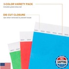 Dgbdpack 300 Pcs Wristbands  Warm Color Waterproof Tearproof And Printable Wr