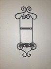 Wrought Iron Wall Hanging Display Rack Plate Or Art Holder Scroll 19  X 9 