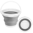Collapsible Mop Bucket And Ice Bucket- 1 3 Gallon  Household Cleaning 5l Gray