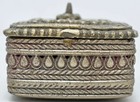 Vintage Brass Small Pill Box Original Old Hand Crafted Engraved