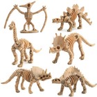 12 Pcs Lot Unique Dinosaur Fossils Skeleton Figures Jurassic Park Dino Toy Model