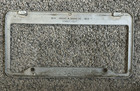 Rare Los Angeles Ca Irv White Buick License Frame Hollywood Beverly Hills