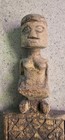 Vintage Hand Carved Wood African Art Afro Hair Pick Comb W Symbols Ghana Africa