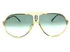 Carrera 5590 70 Vintage Black Yellow Aviator Sunglasses Blue Gradient Lens 125